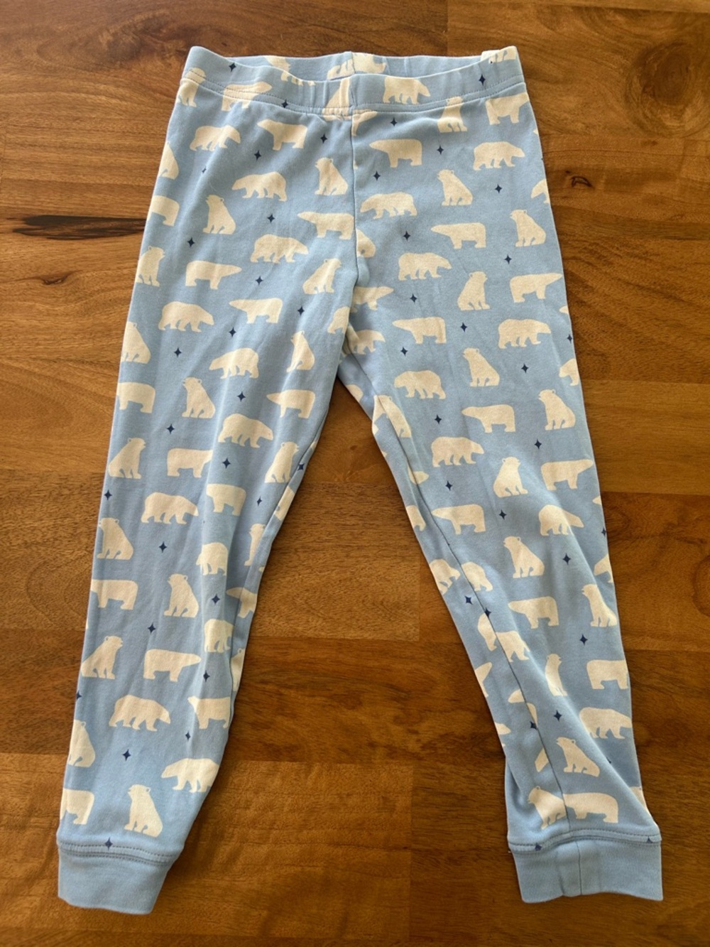 Primary Light Blue Polar Bear Print Pajama Pants Like New - Boys Size 5
